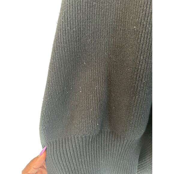 Free People Easy Street Tunic Black Mock Neck Stretch Ribbed Sweater Size XS - Picture 7 of 12